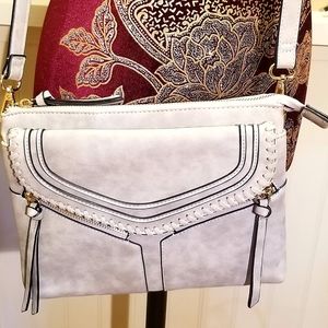 Beautiful light grey crossbody bag